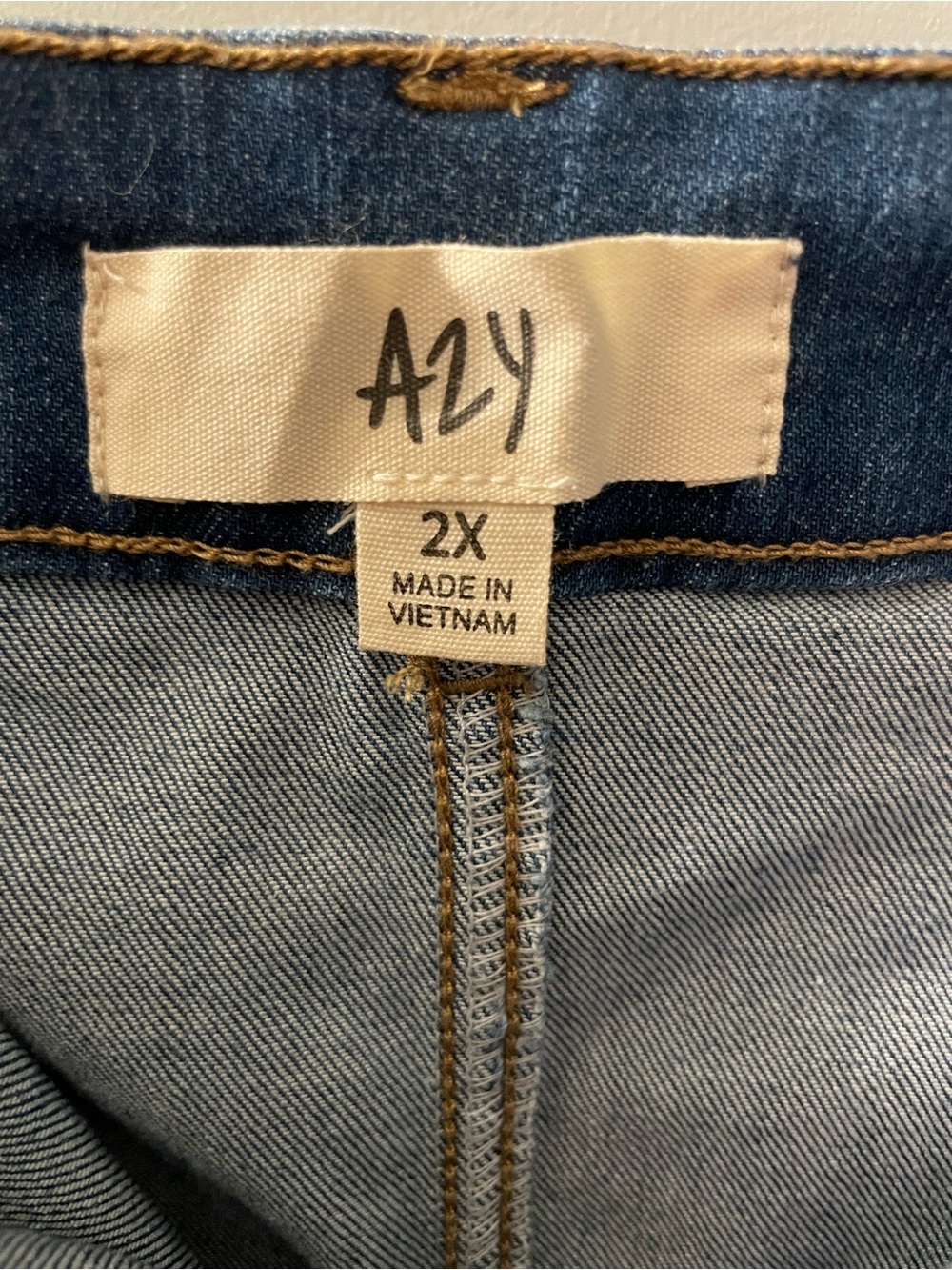 Dark Blue Denim Cargo Pencil Skirt - Picture 2 of 3